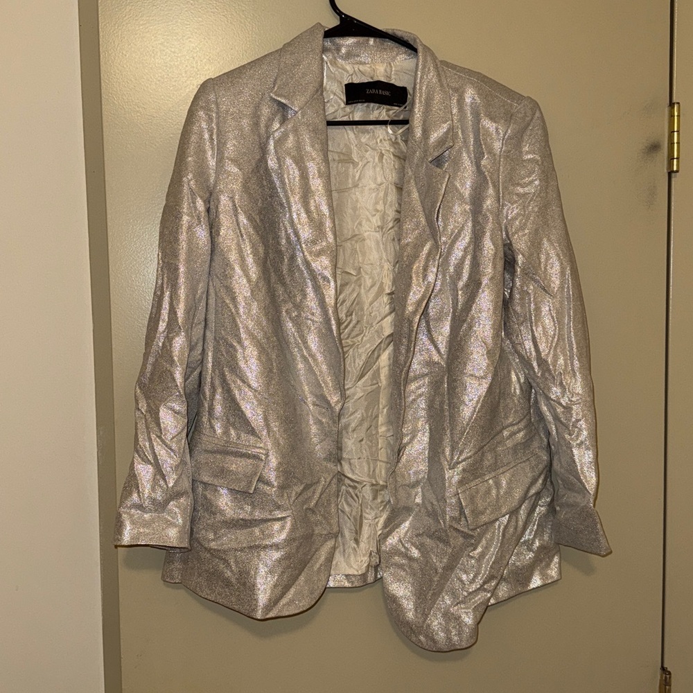 Zara Shiny Silver Jacket